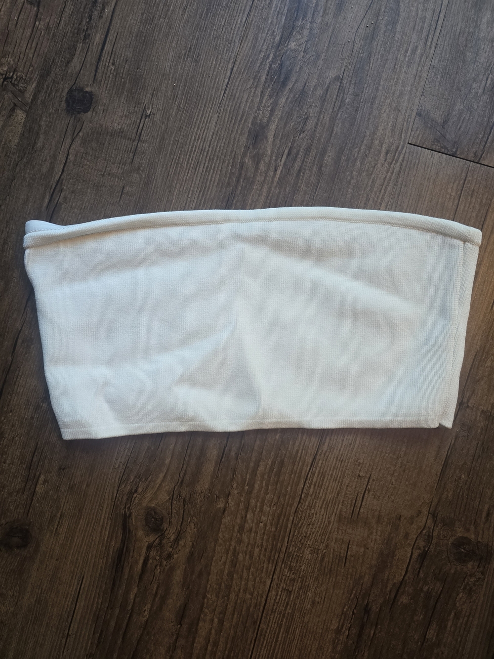 The Frankie Shop Cream Strapless Tube Top